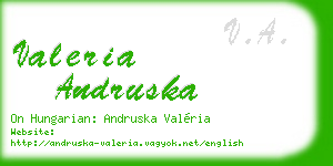 valeria andruska business card